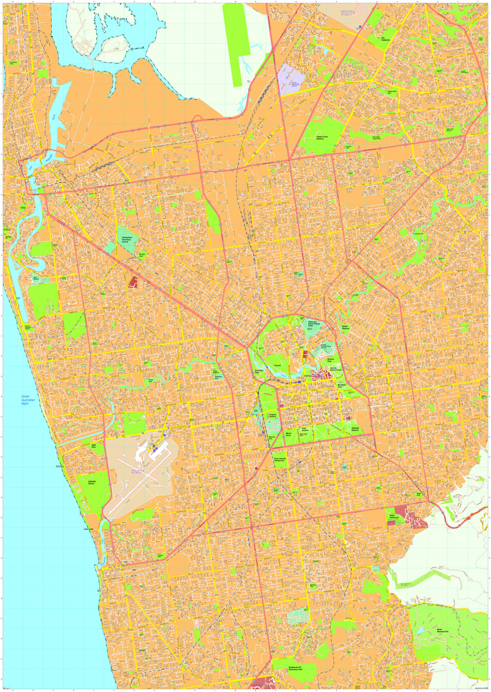 Adelaide eps map vectors