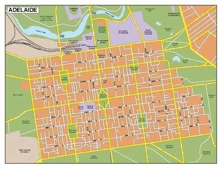 Adelaide eps illustrator vector map