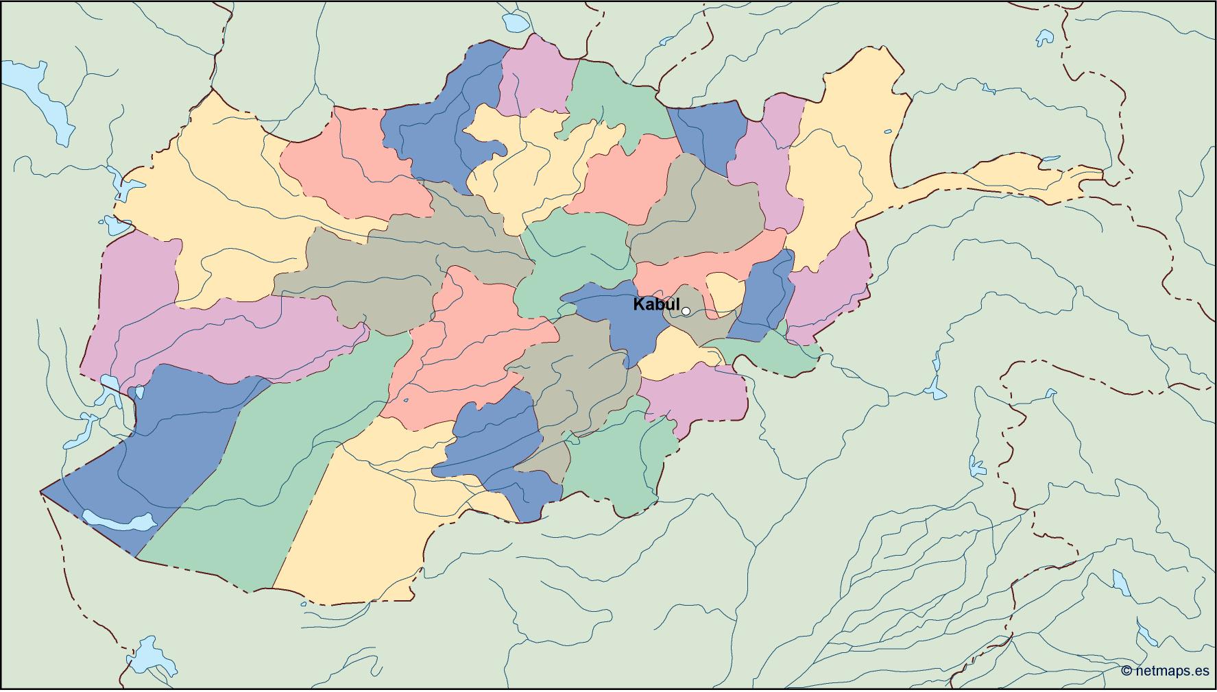 Afghanistan eps map vector