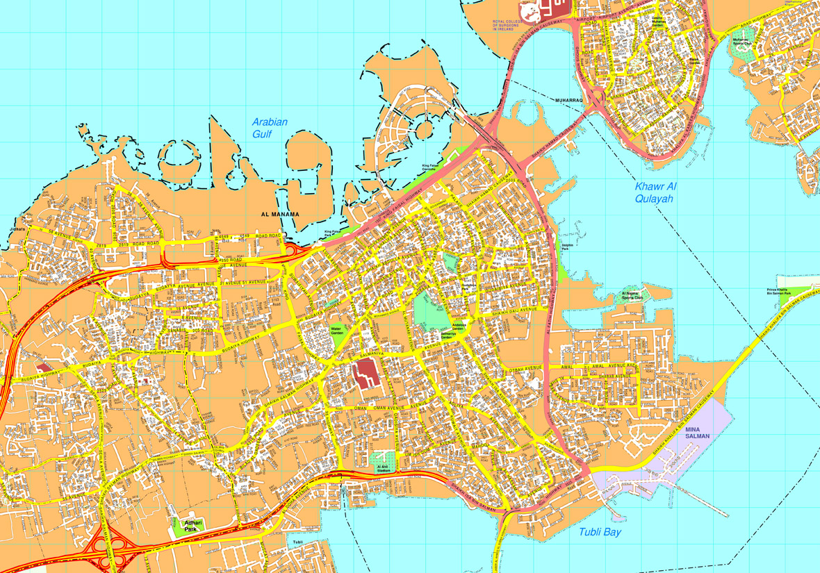 Al Manama eps map vector