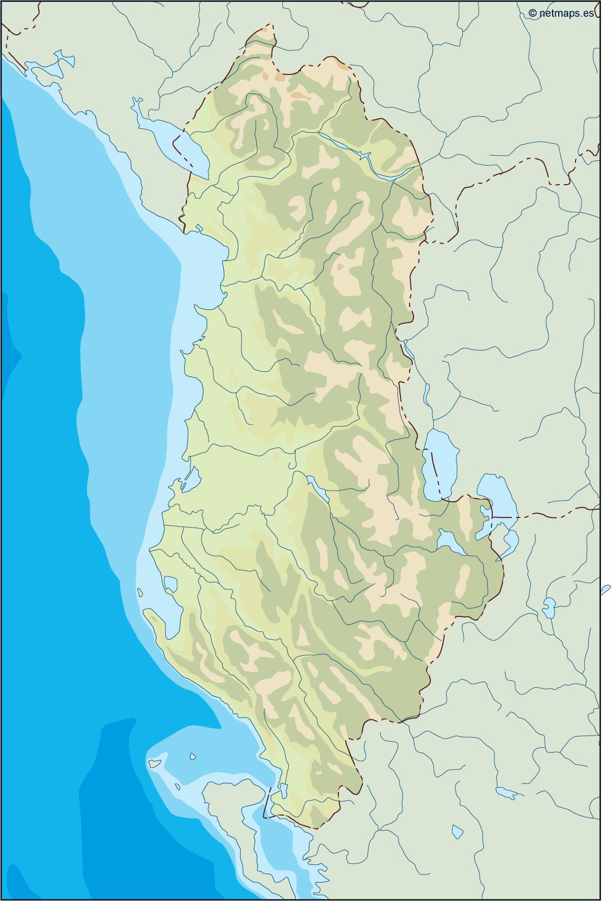 Albania illustrator eps map vector