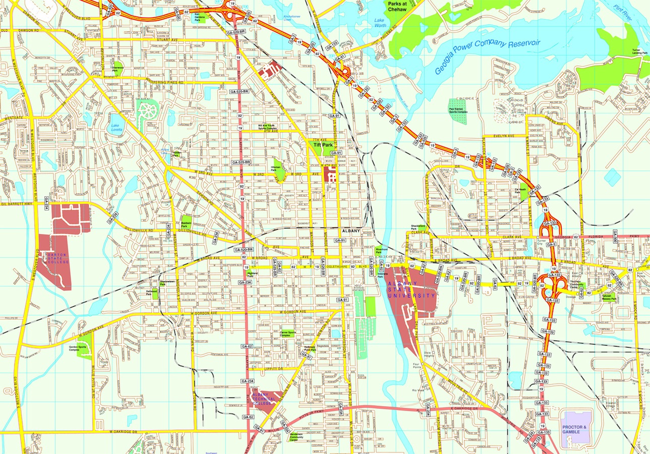 Albany eps map vector