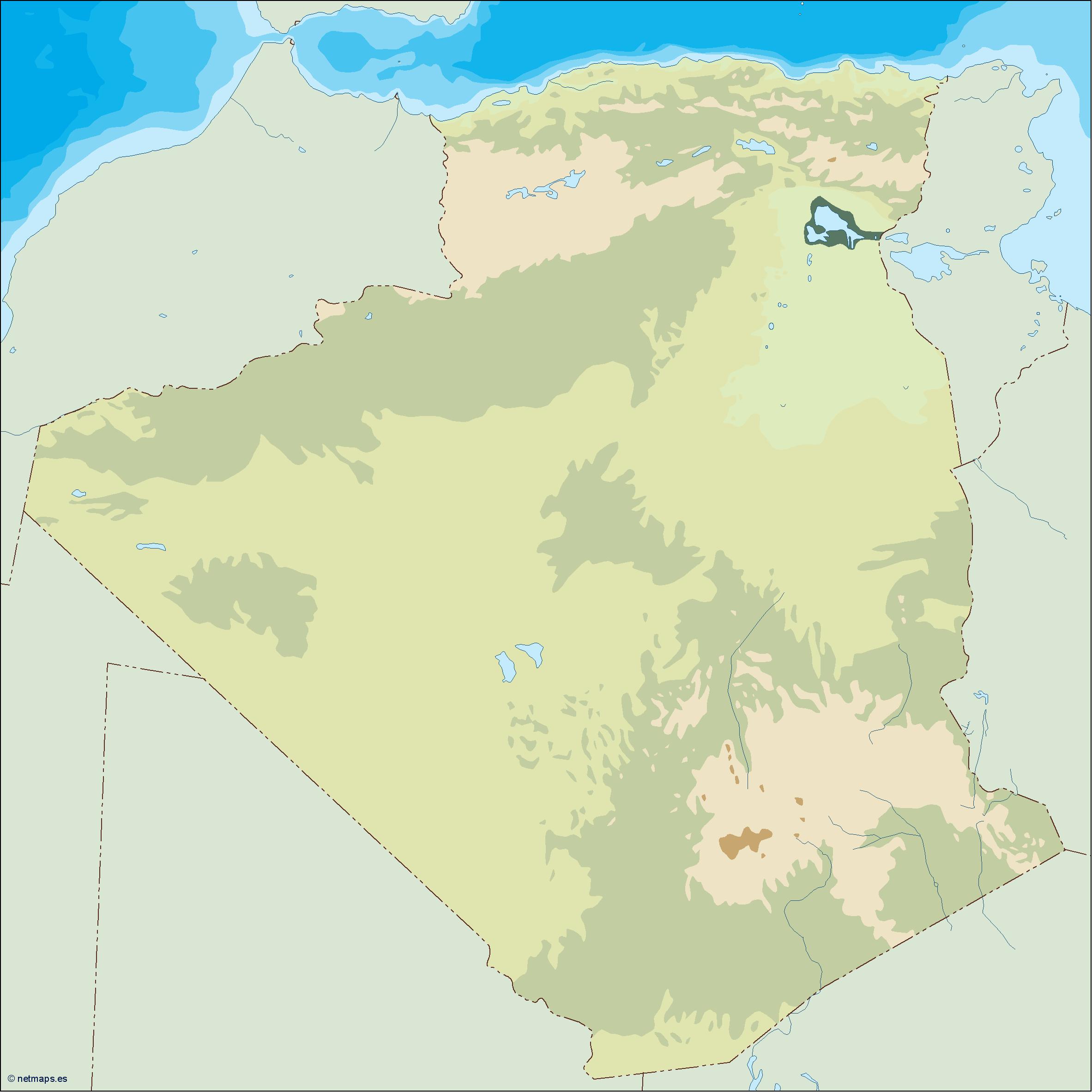 Algeria illustrator eps map vector