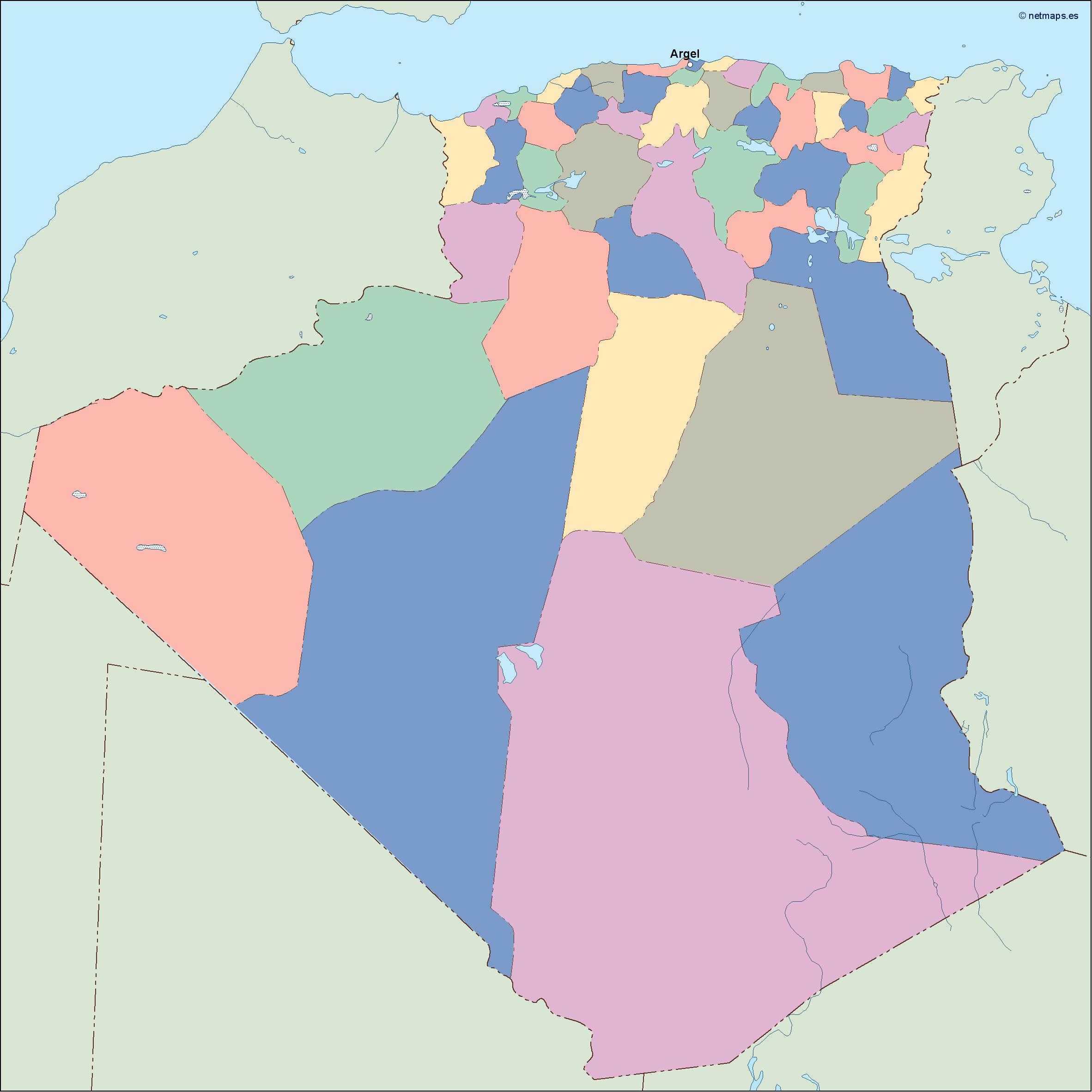 Algeria eps map vector
