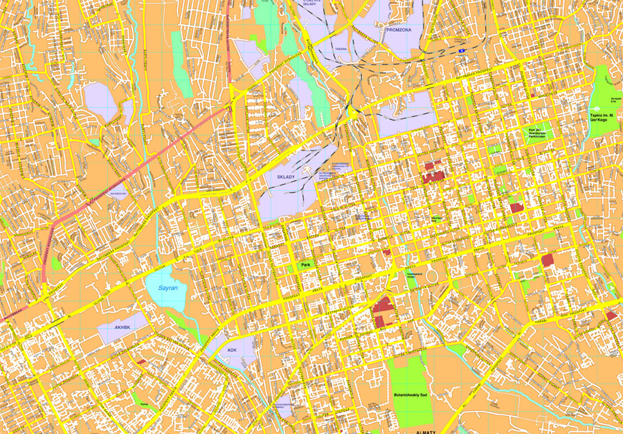 Almaty eps map vector
