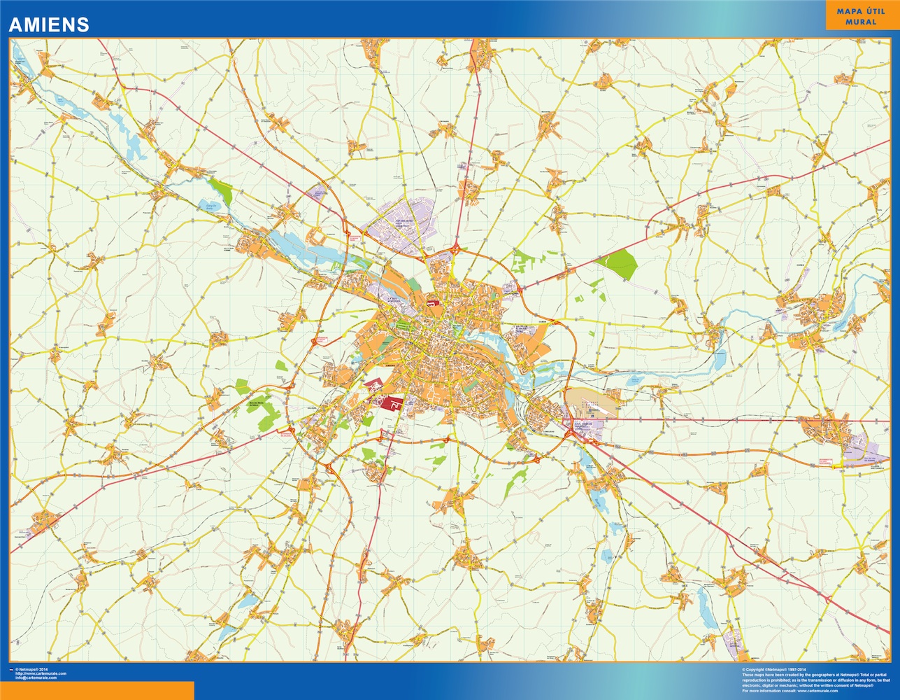 Amiens carte illustrator eps