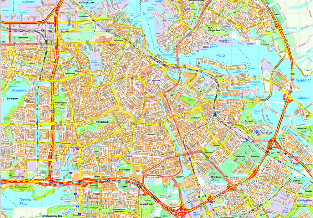 Amsterdam eps map vector
