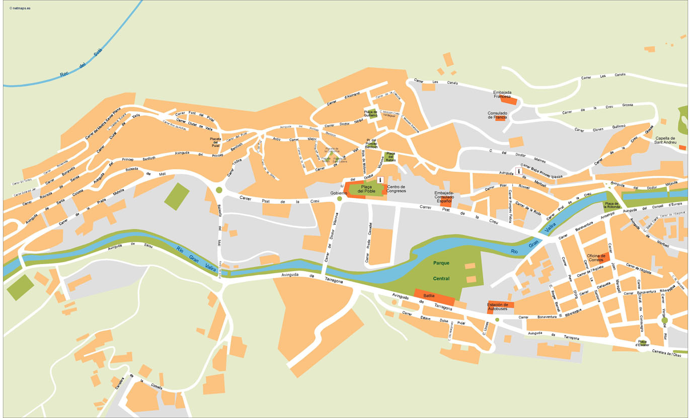 Andorra Illustrator Map