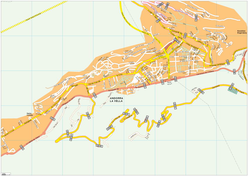 Andorra la Vella Vector EPS map vector