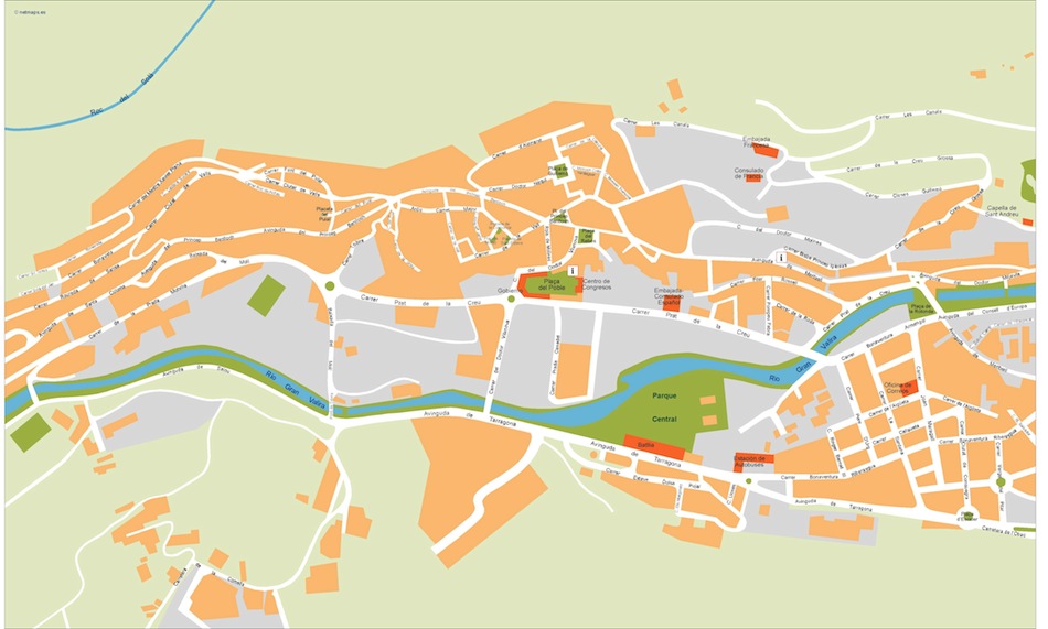 Andorra la Vella eps illustrator vector map