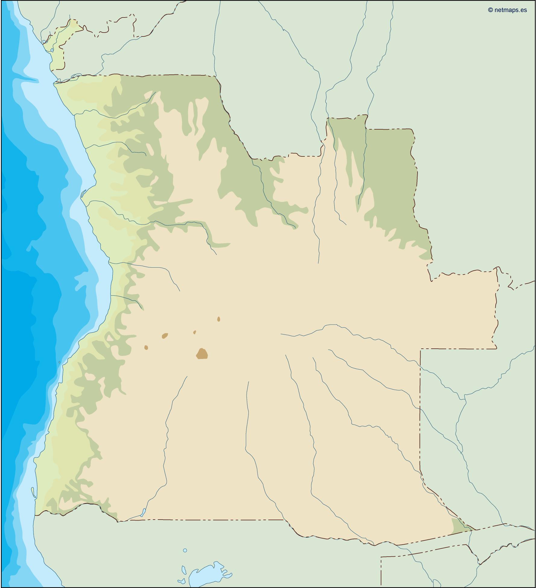 Angola illustrator eps map vector