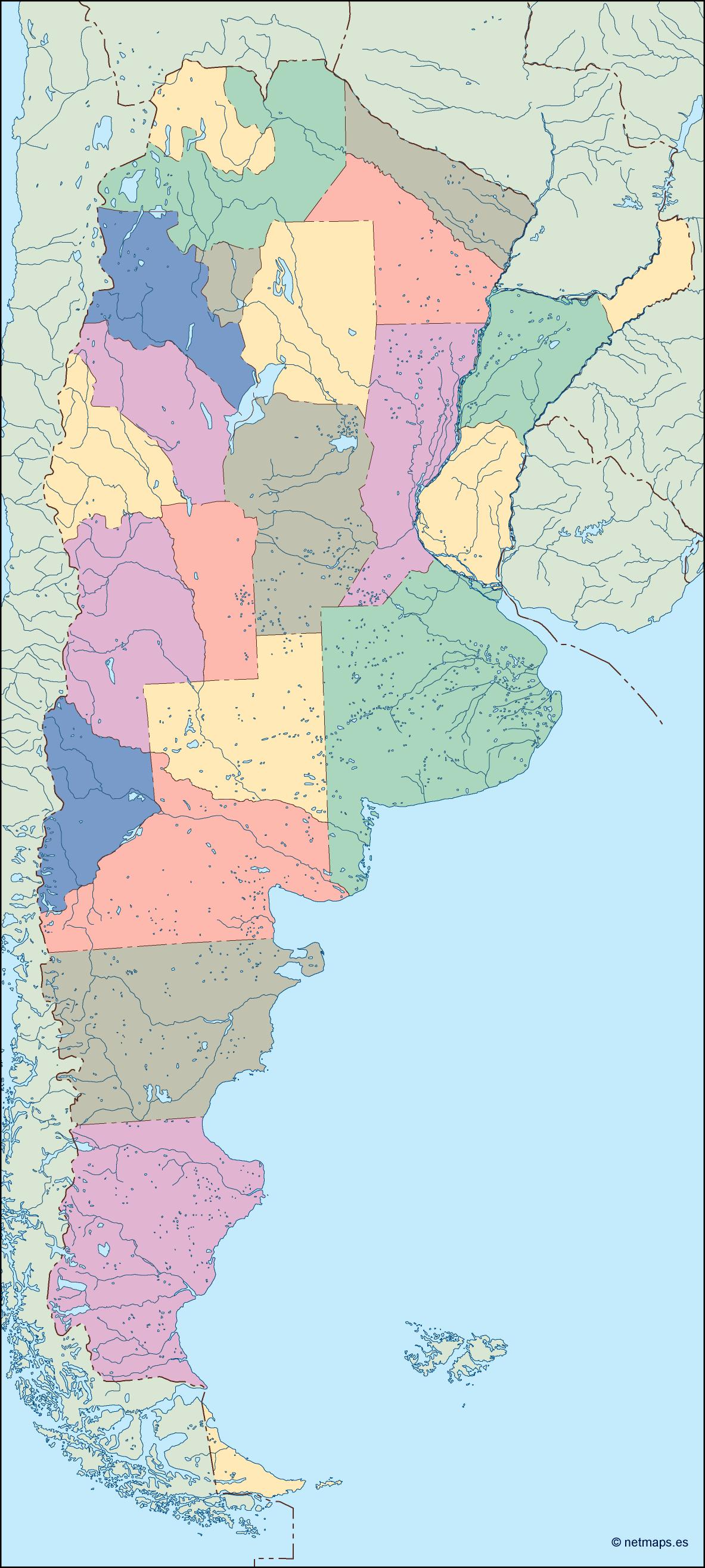 Argentina blind eps map vector