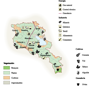 Armenia Economic eps map vector