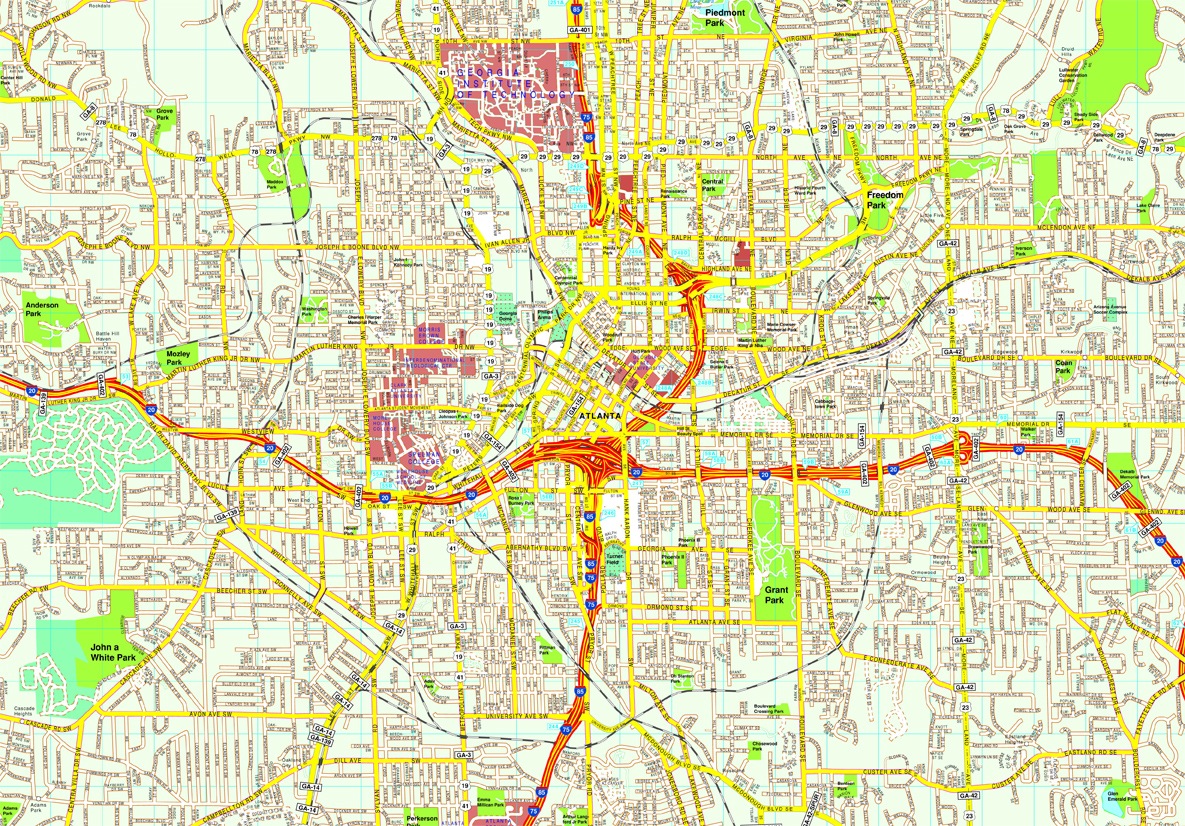 Atlanta eps map vector