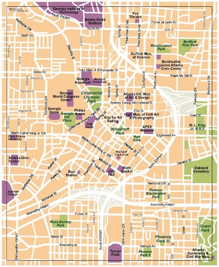 Atlanta eps illustrator vector map