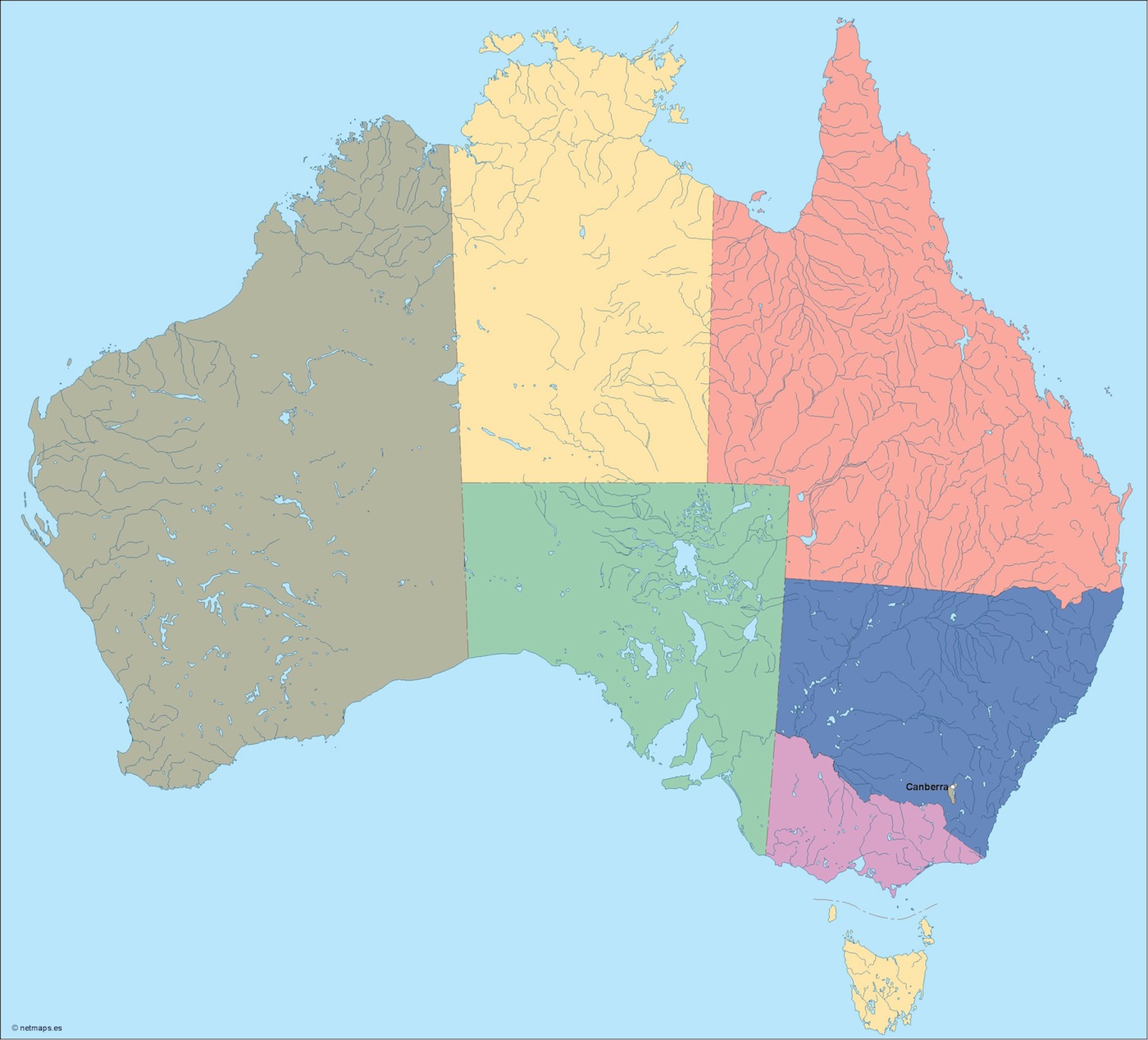 Australia eps map vector