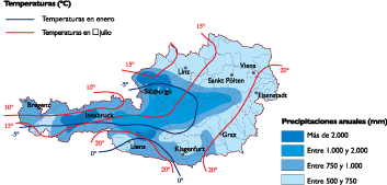 Austria Climate eps map vector