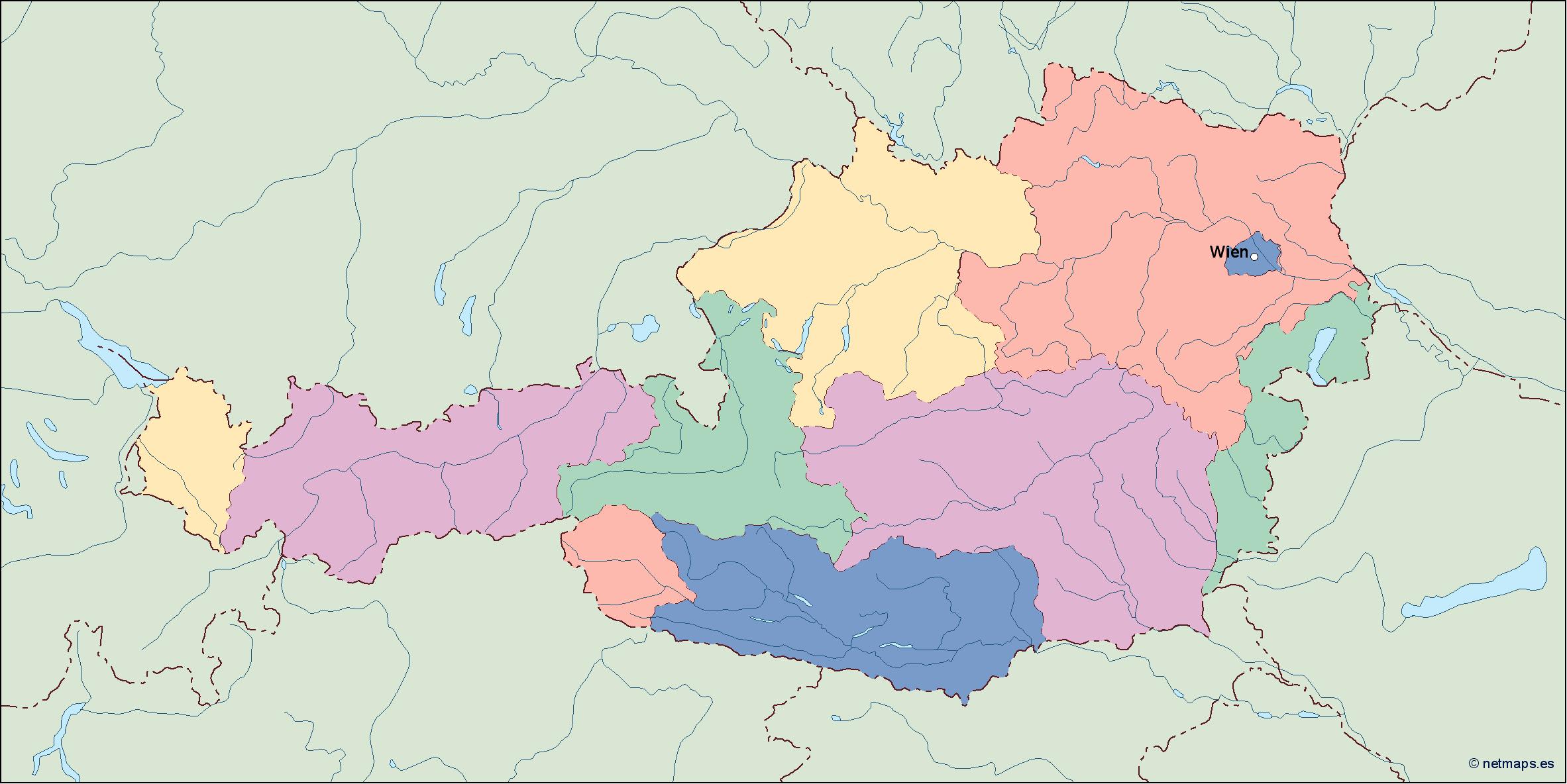 Austria eps map vector