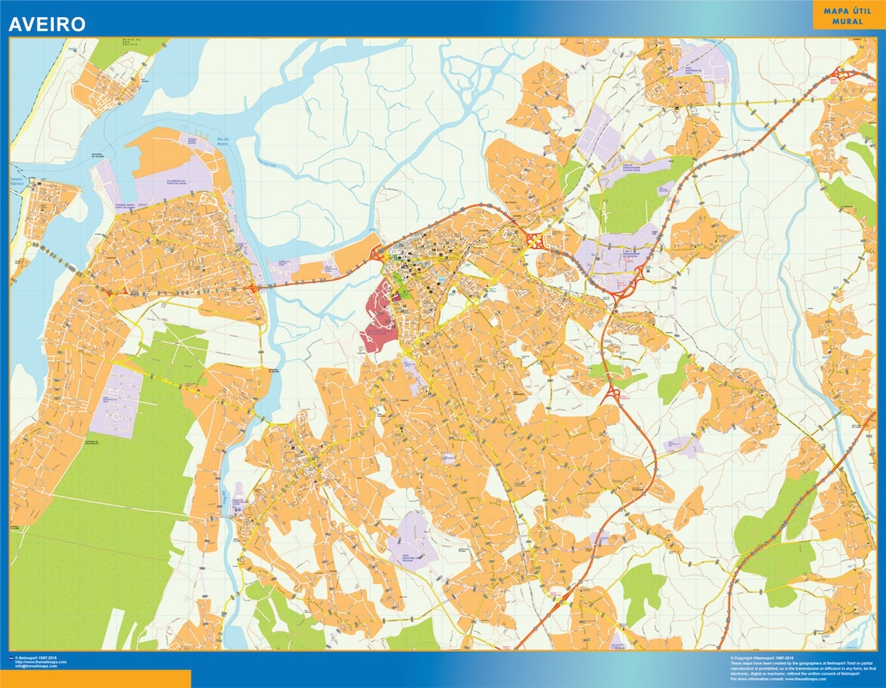 Aveiro eps map vector