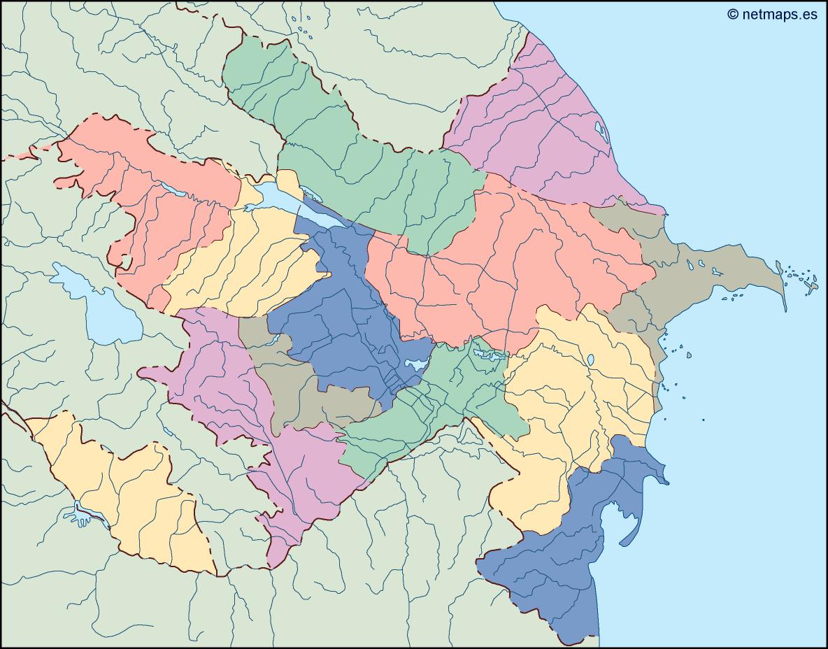 Azerbaijan blind eps map vector