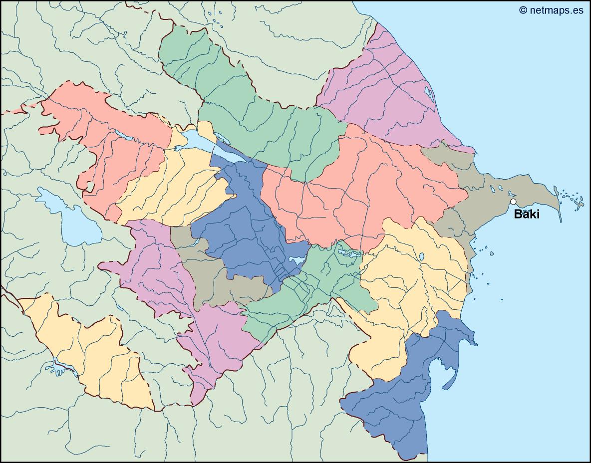Azerbaijan eps map vector
