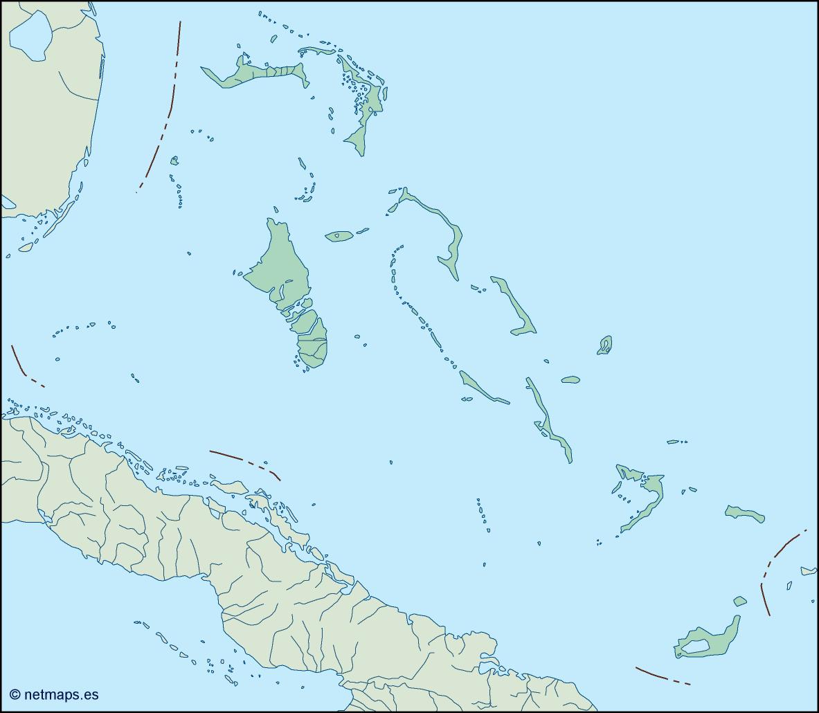 Bahamas blind eps map vector
