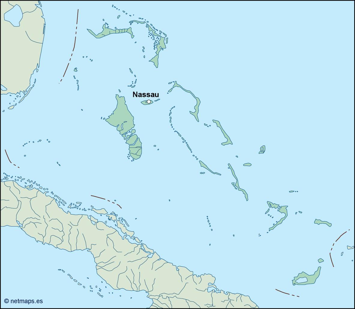 Bahamas eps map vector