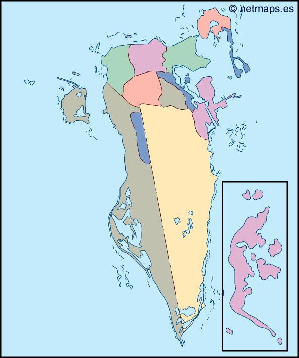 Bahrain blind eps map vector