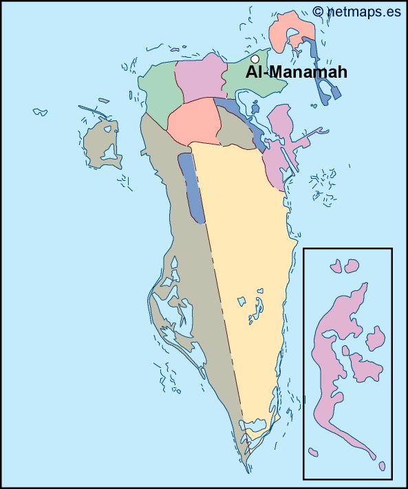 Bahrain eps map vector