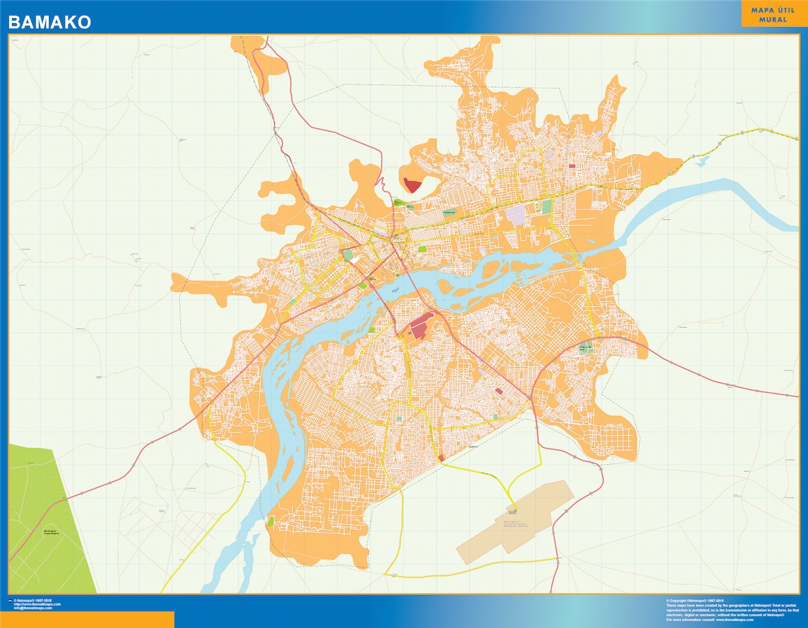 Bamako eps map vector