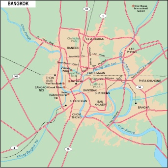 Bangkok city eps map vector