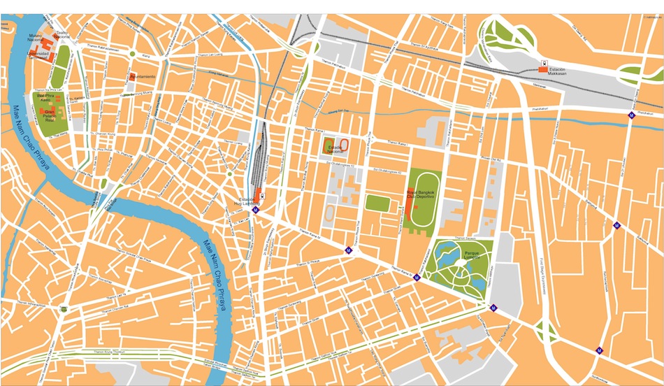 Bangkok eps illustrator vector map