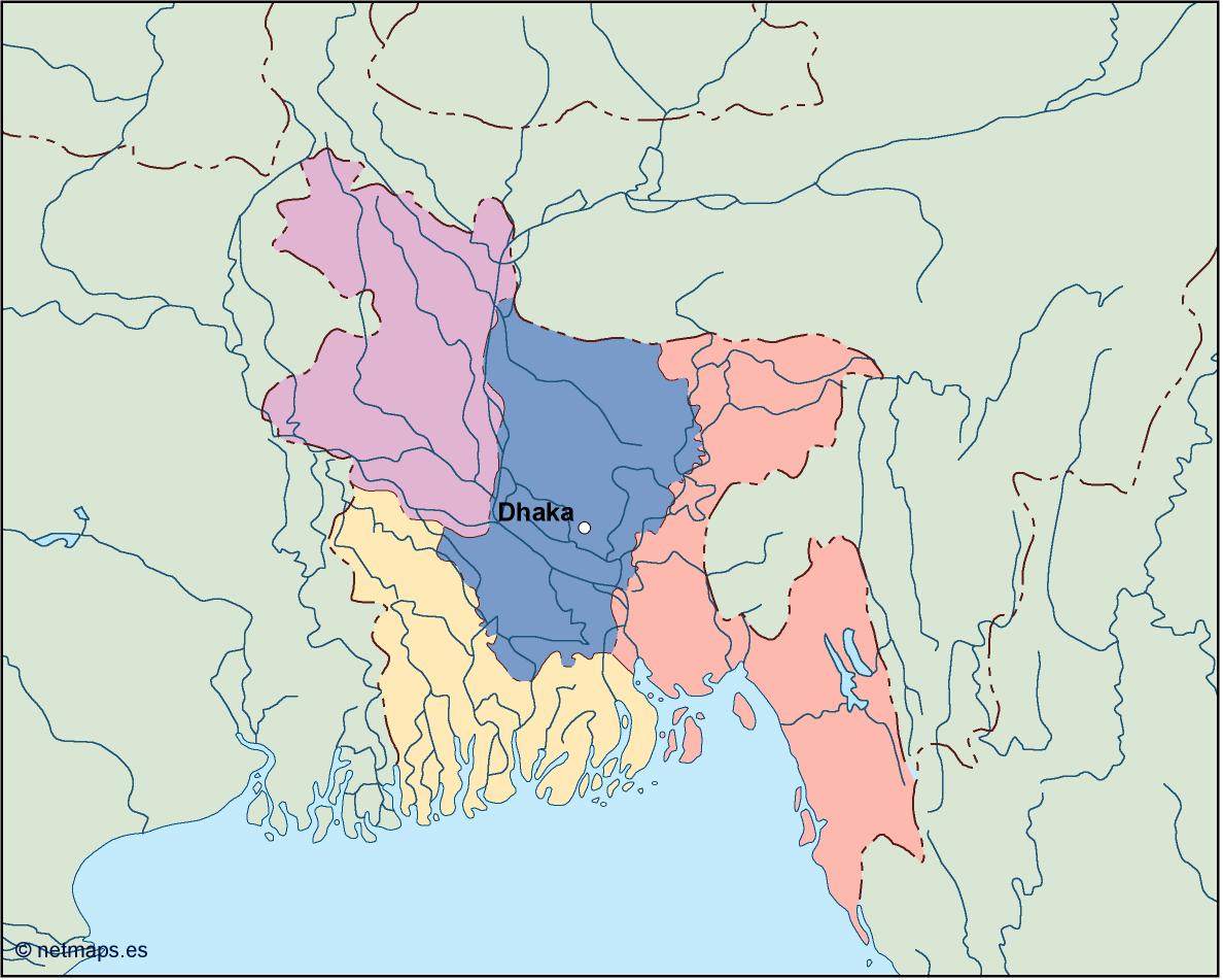 Bangladesh eps map vector