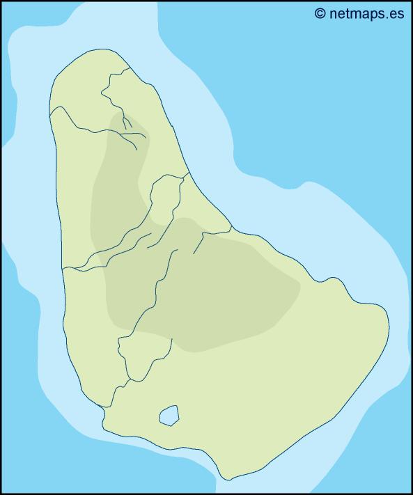 Barbados illustrator eps map vector