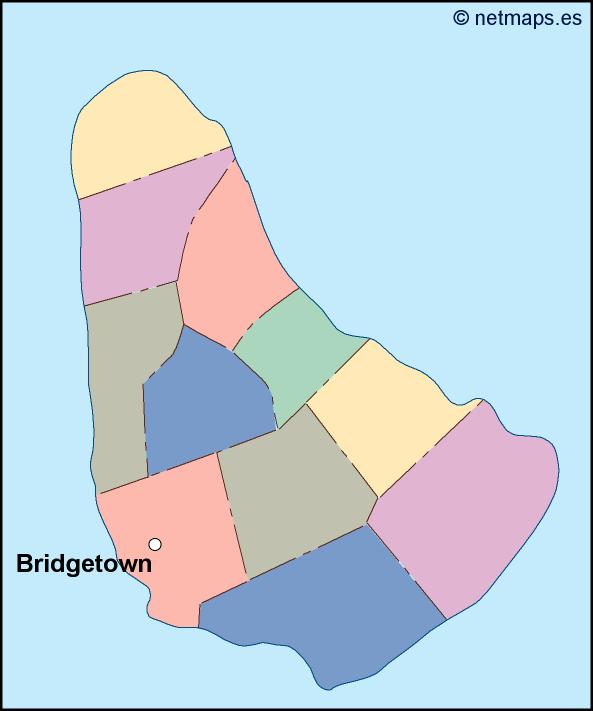 Barbados eps map vector