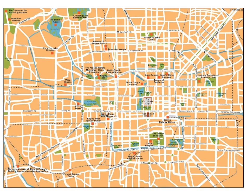 Beijing eps illustrator vector map