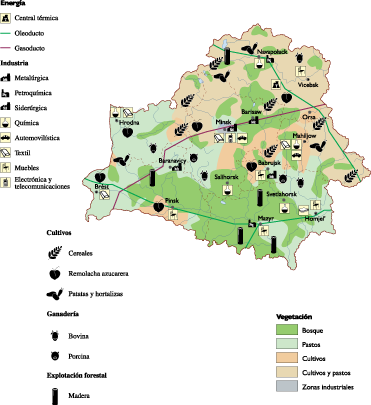 Belarus Economic eps map vector