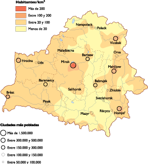 Belarus Population eps map vector