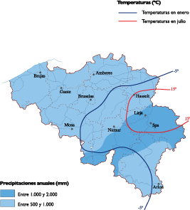 Belgium Climate eps map vector