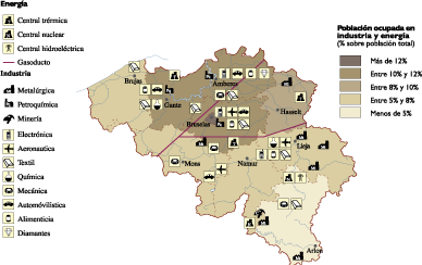 Belgium Economic eps map vector