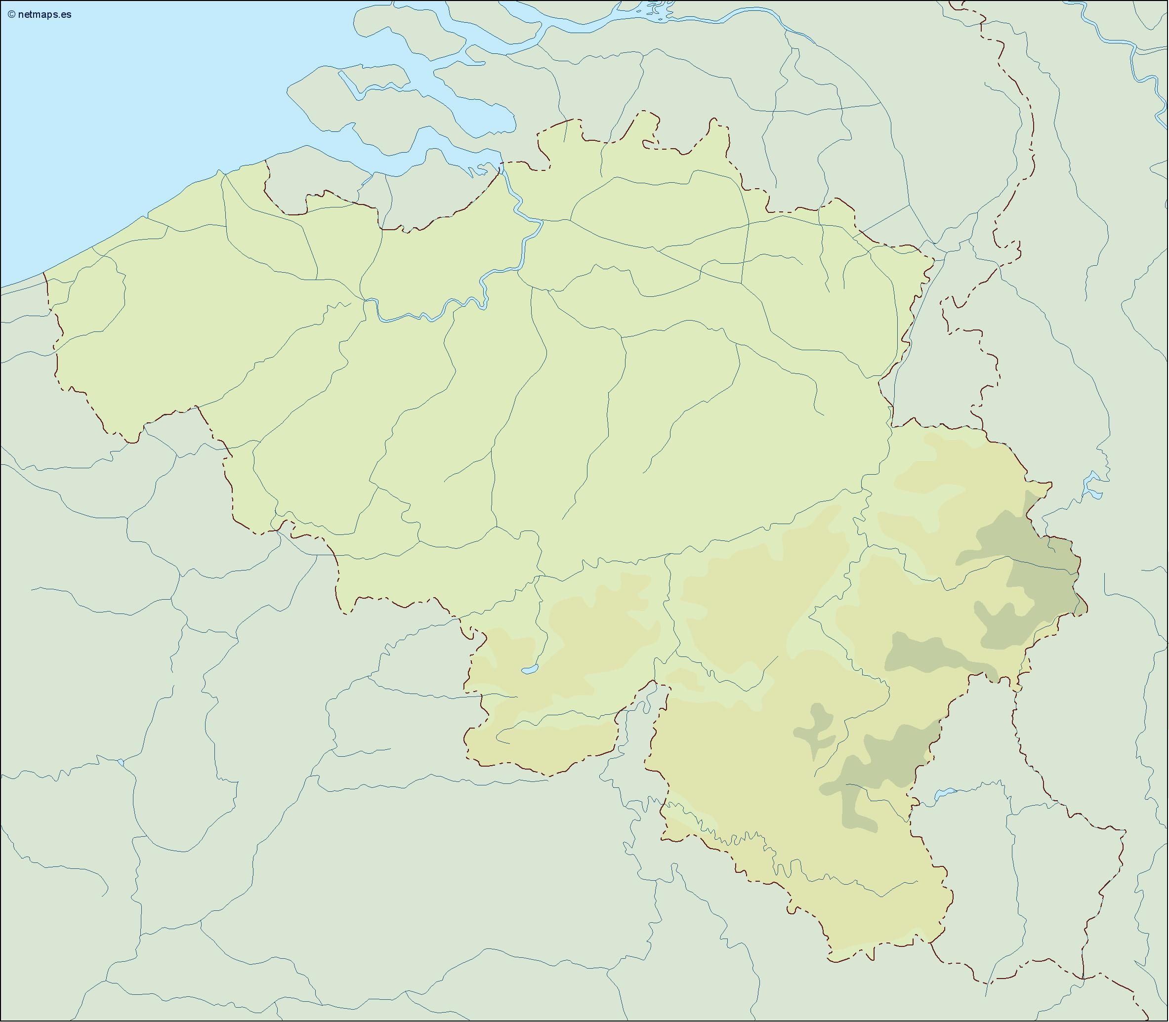 Belgium illustrator eps map vector