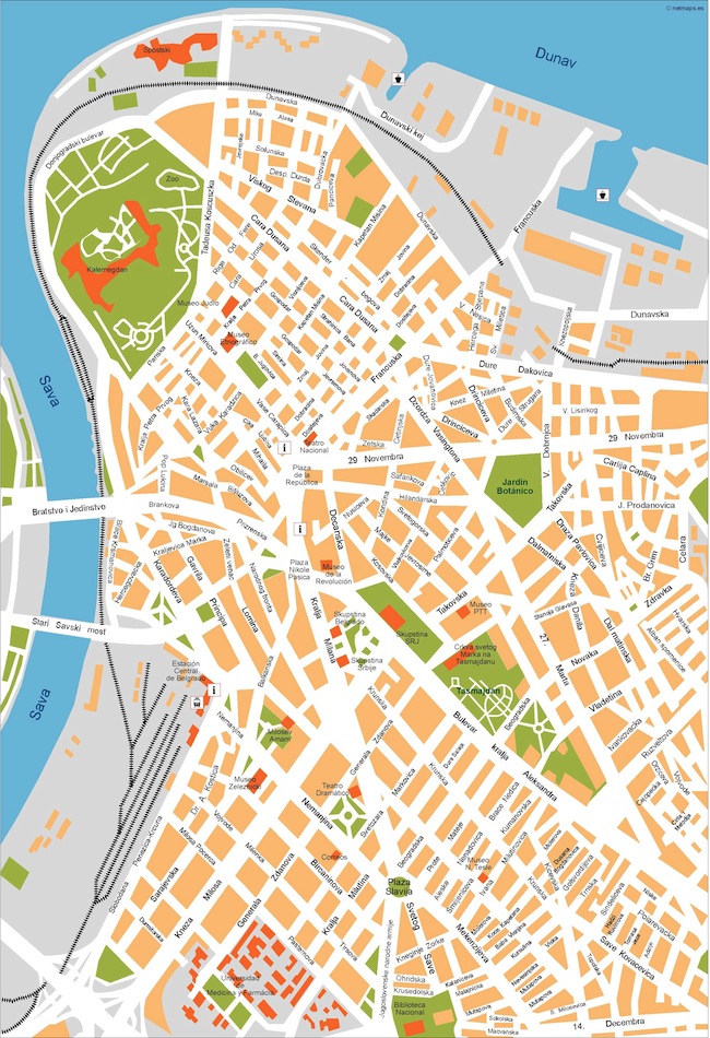 Belgrade eps illustrator vector map