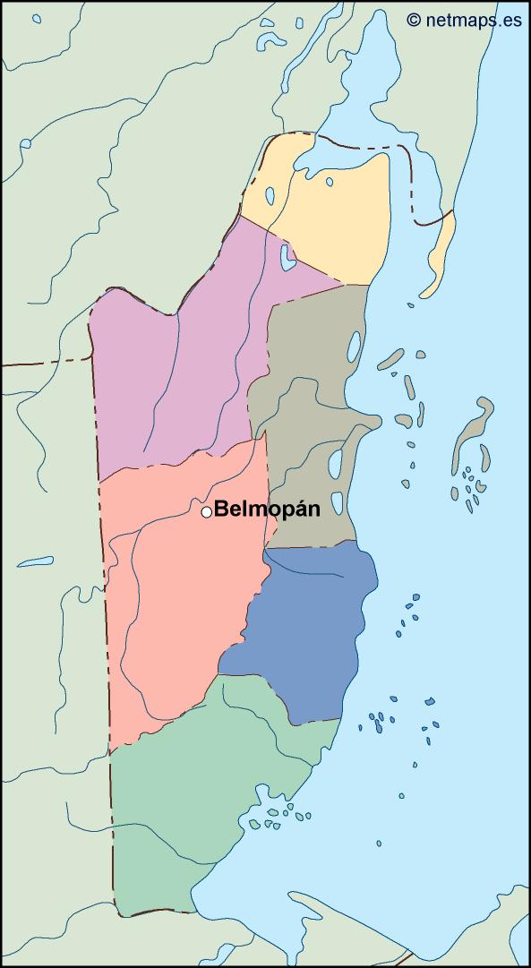 Belize eps map vector