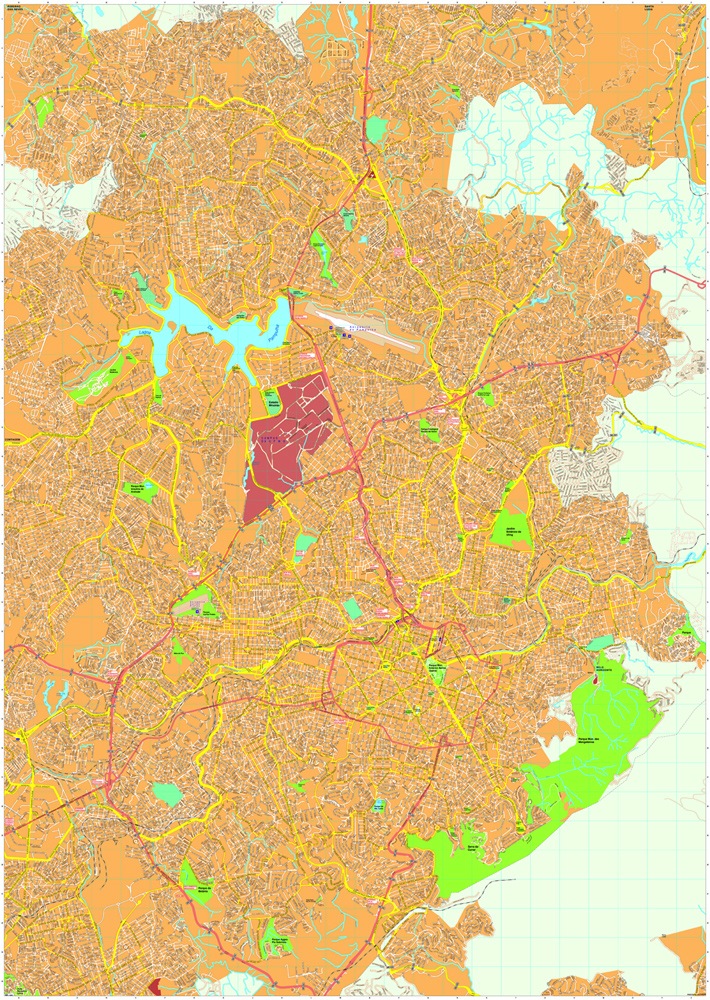 Belo Horizonte eps map vector
