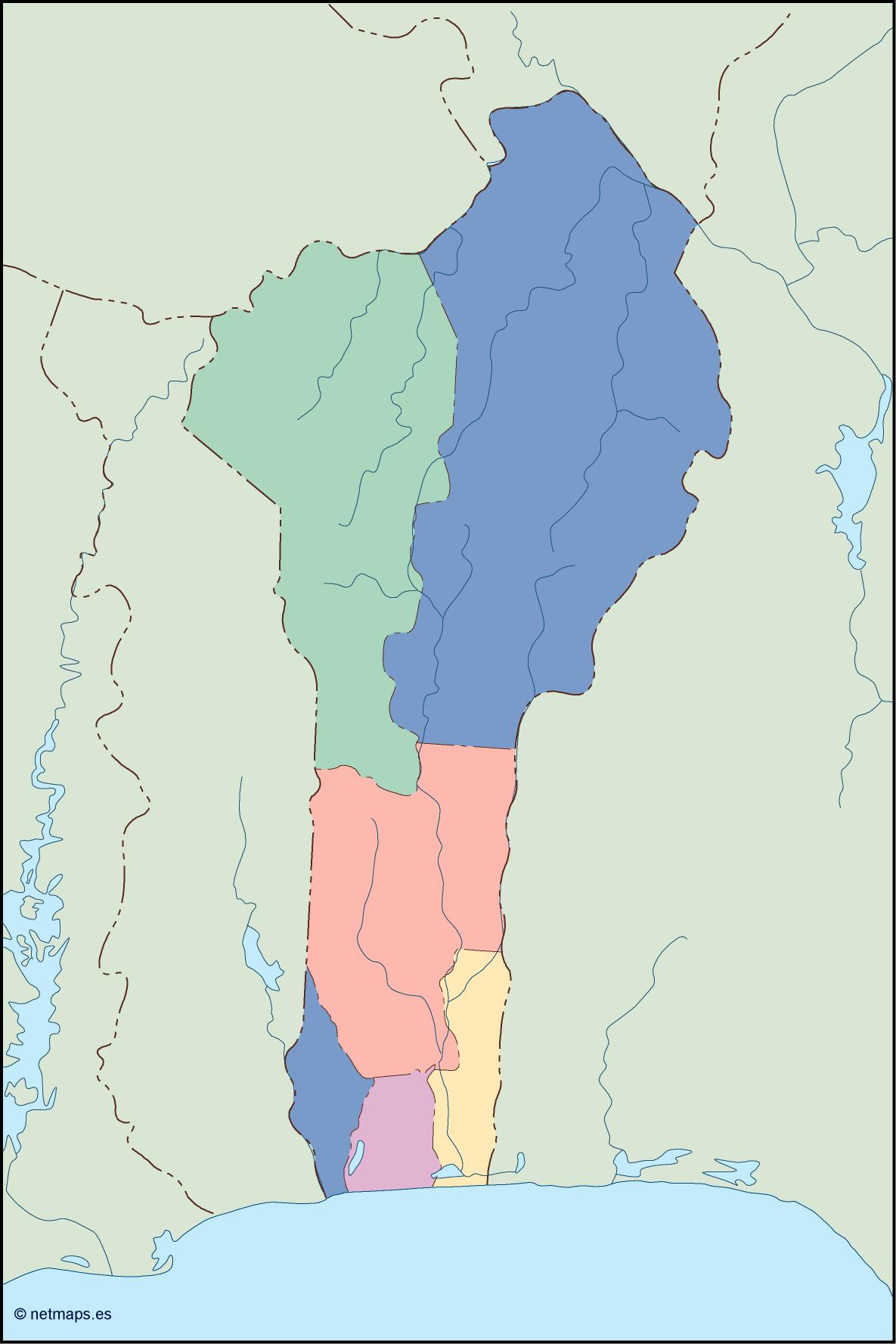 Benin blind eps map vector
