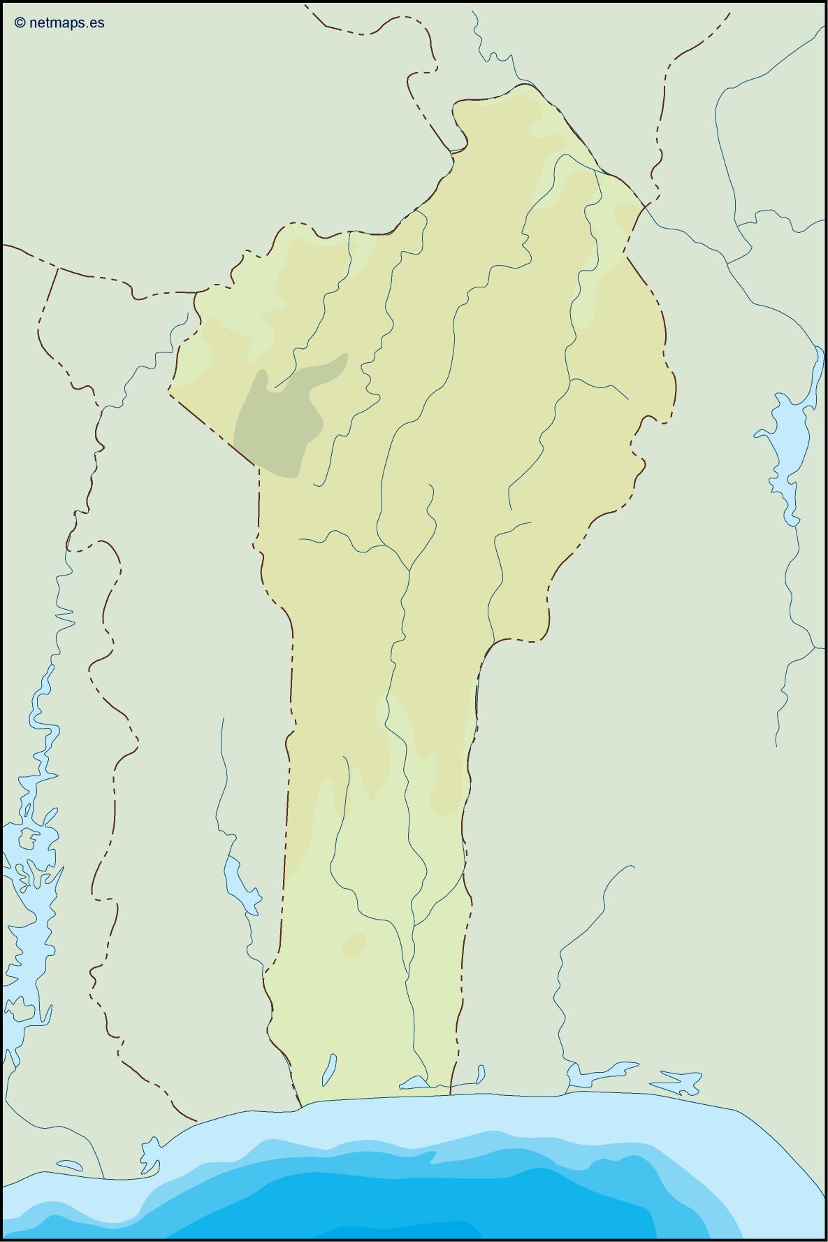 Benin illustrator eps map vector