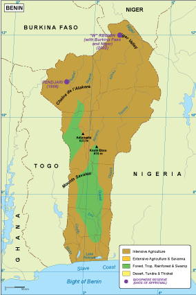 Benin vegetation eps map vector