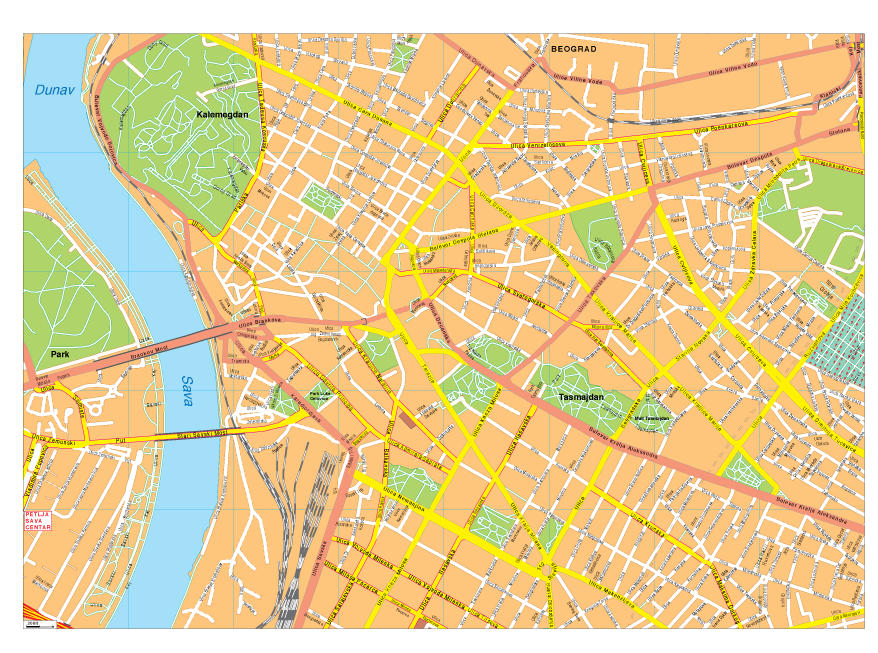 Beograd Vector EPS map vector