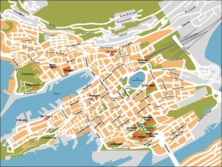 Bergen eps illustrator vector map