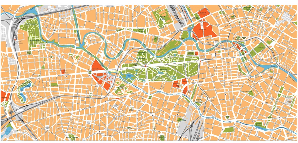 Berlin eps illustrator vector map